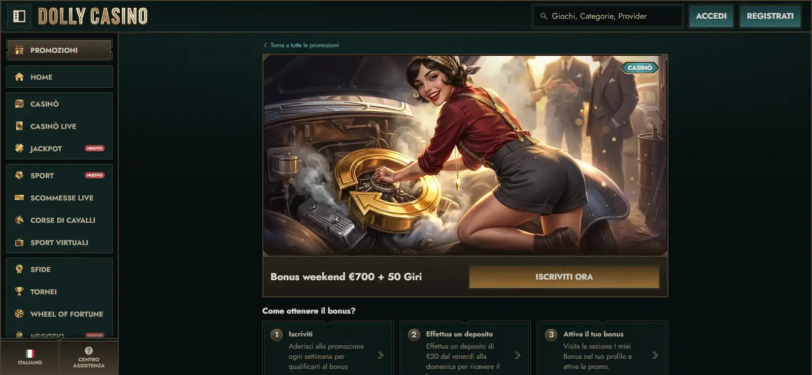 Promozioni ricorrenti e reload bonus di Dolly Casino